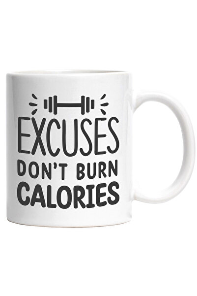 StoryGift Romania Cana cu haltera si mesajul "Scuzele nu ard calorii" - slabi...