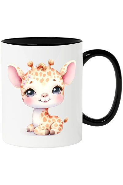 StoryGift Romania Cana cu o girafa micuta | ilustratie | rosie in obraji | fl...