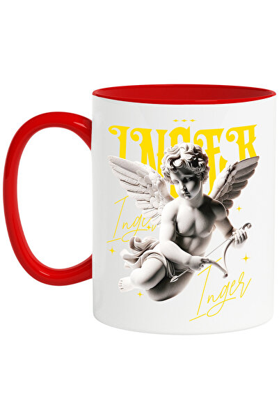 StoryGift Romania Cana cu Copil Statuie Inger Cu Aripi Text Motivational, Cer...