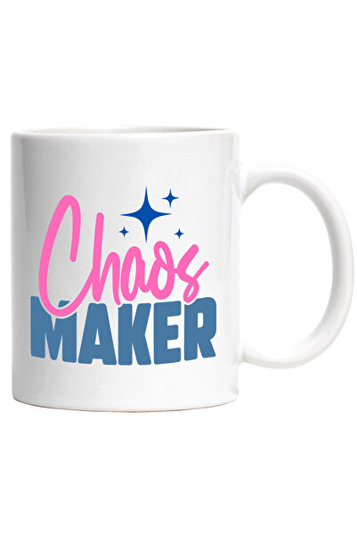 StoryGift Romania Cana cu textul in engleza "Chaos maker" - creator de haos d...