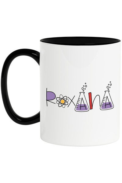 StoryGift Romania Cana Cu Numele Roxana, Scoala, Chimie, Materii, Algebra, Ge...