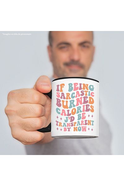 StoryGift Romania Mug for sarcastic people who exaggerate, stars with Black Handle, With N Handle, STG