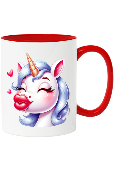 StoryGift Romania Cana cu o femela unicorn care da un pupic | ilustratie | fe...