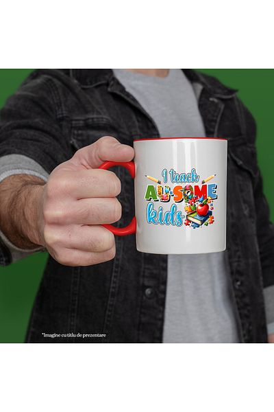 StoryGift Romania Mug with the message "I teach au-some kids", illustration, school, pupils, students, pro, With, STG