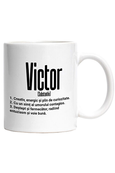StoryGift Romania Cana Cu Numele Victor, Cu Mesaj Motivational, Creativ, Ener...