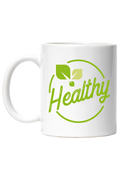 StoryGift Romania Cana Cu Mesaj In Engleza Healthy, Frunze, Cerc, Sanatos, Em...