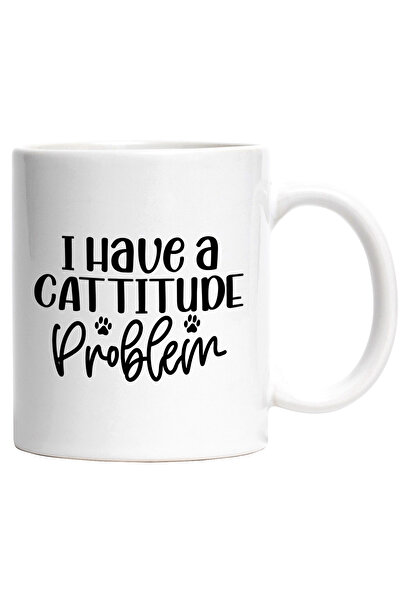 StoryGift Romania Cana cu labute si mesajul "Eu am o problema cu atitudinea" ...