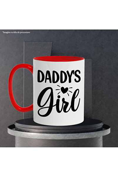 StoryGift Romania Mug with a heart and the text "Daddy's girl" - daddy's favorite little girl, daughter with M, Cu, STG.