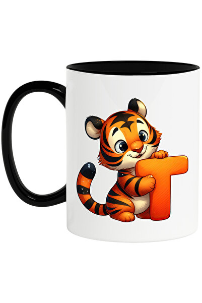 StoryGift Romania Cana cu un tigru cu litera "T", ilustratie, pentru copii, s...