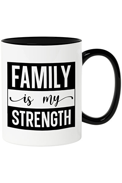 StoryGift Romania Cana cu textul in engleza "Family is my strength" - familia...