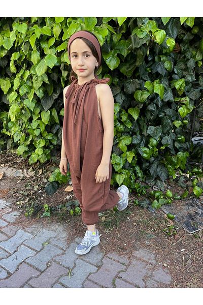 Bebeu 100% Organic Double Layer Muslin Girl's Shalwar Jumpsuit