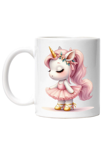 StoryGift Romania Cana cu un unicorn pregatit sa danseze, balet, ilustratie, ...