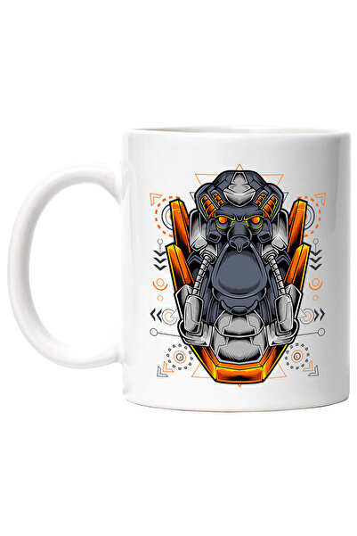 StoryGift Romania Cana Cu Cap De Maimuta, Mecha, Robot, Geometric, SciFi, Mul...