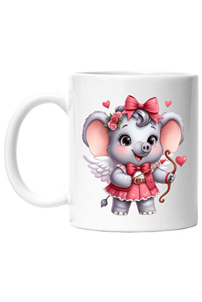 StoryGift Romania Cana cu un elefantel Cupidon | ilustratie | arc cu sageti |...