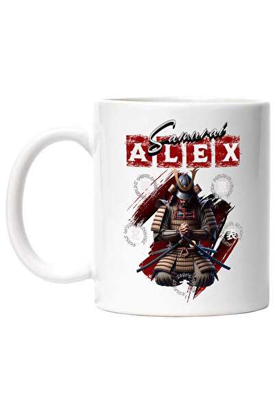 StoryGift Romania Cana cu Samurai Ninja cultura Chinezeasca armura Rugaciune Text Samurai Alex, Ce, Cu Maner Alb