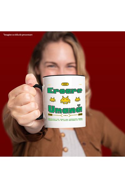 StoryGift Romania Video game mug virtual world lovers Human Error, 330ml, Ceramic with Handle, With ,STG