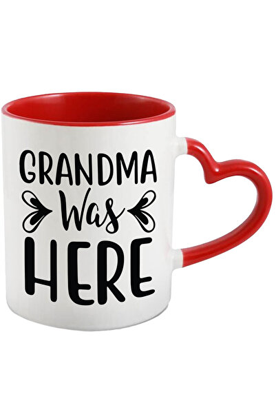StoryGift Romania Cana cu textul "Grandma was here" - bunica a fost aici cu M...