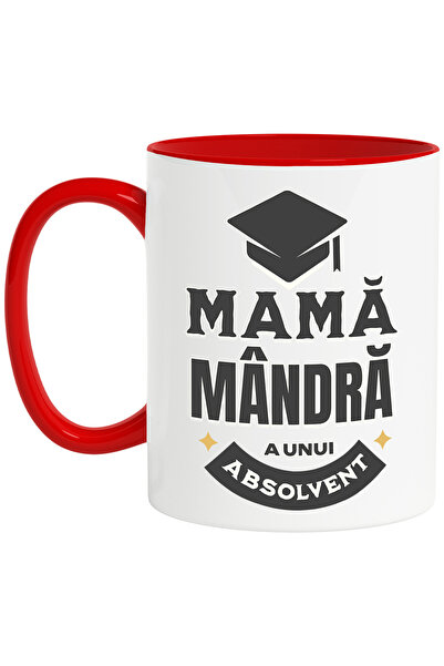 StoryGift Romania Proud Mom of a College Graduate Family Mug, 330ml, Ceramic ...