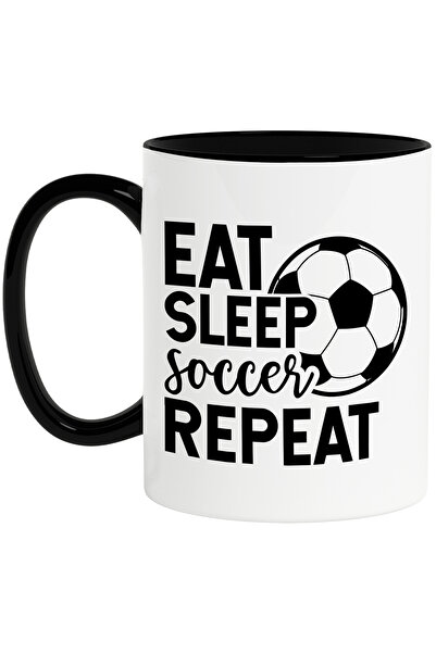 StoryGift Romania Cana cu ilustratie afisand o minge de fotbal si mesajul "Ea...