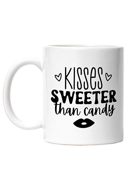 StoryGift Romania Cana cu inimioare si textul "Kisses sweeter than candy" - s...