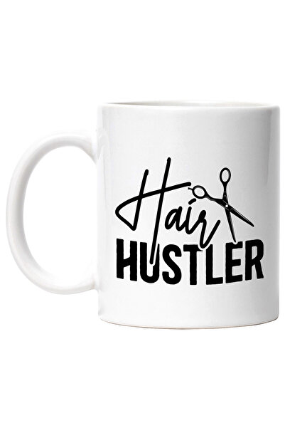 StoryGift Romania Cana cu o foarfeca pentru frizeri cu mesajul "Hair hustler"...