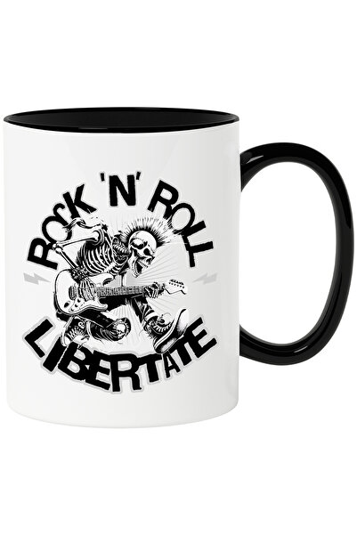 StoryGift Romania Cana Libertate - Punk Rock and Roll, 330ml, Ceramica cu Man...