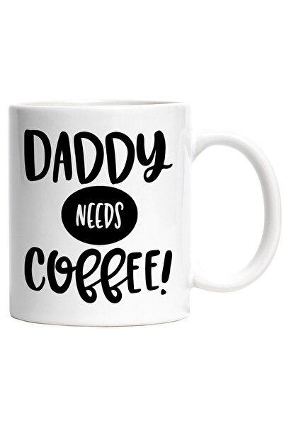 StoryGift Romania Cana cu Mesajul Amuzant in Engleza Daddy Needs Coffee, Tata...