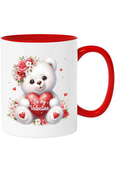 StoryGift Romania Cana cu un ursulet polar | de plus | ilustratie | flori | p...