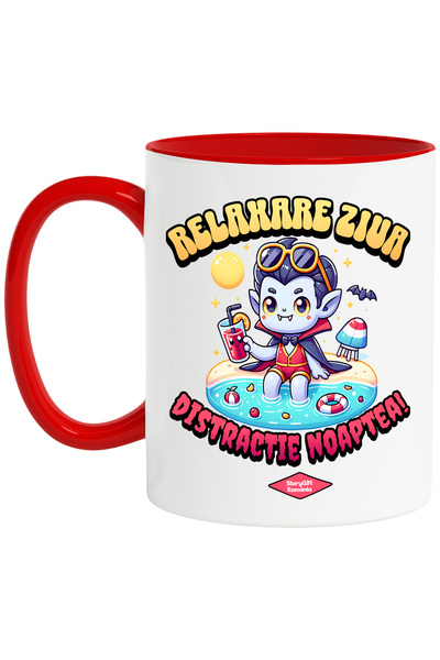 StoryGift Romania Cana Relaxare ziua, distractie noaptea! vampir plaja, 330ml...