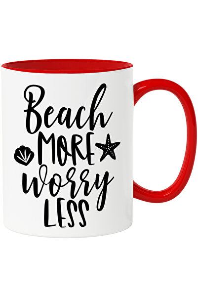 StoryGift Romania Cana cu mesajul "Beach more, worry less" - mai mult pe plaj...