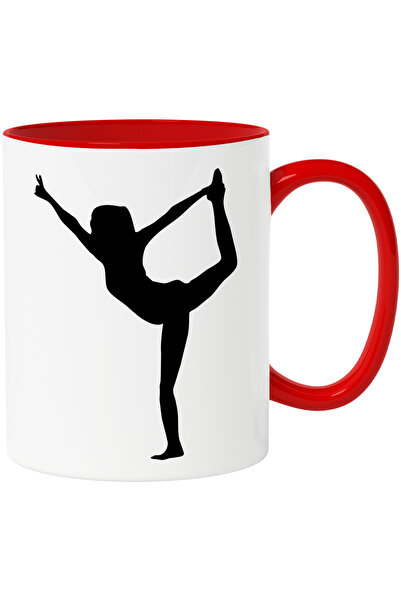 StoryGift Romania Cana cu o gimnasta - sport talent pasiune cu Maner Rosu, Cu...