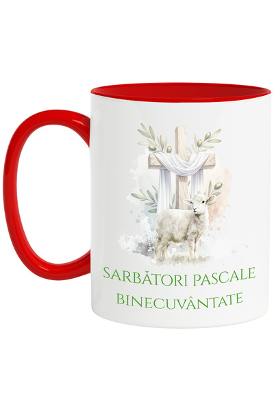 StoryGift Romania Cana sarbatori pascale binecuvantate fericite, 330ml, Ceram...