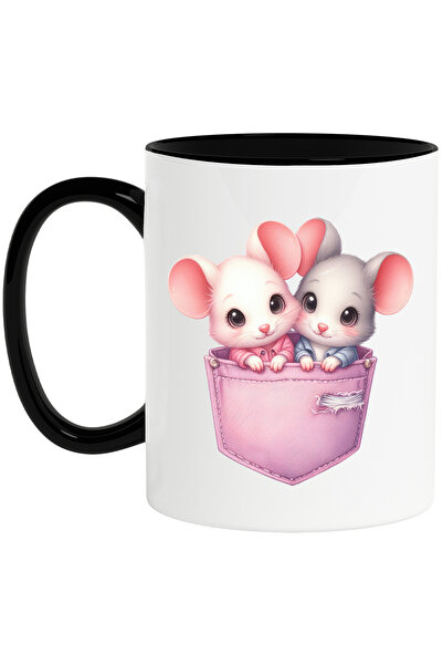 StoryGift Romania Cana cu 2 soricei care stau intr-un buzunar, ilustratie, ap...