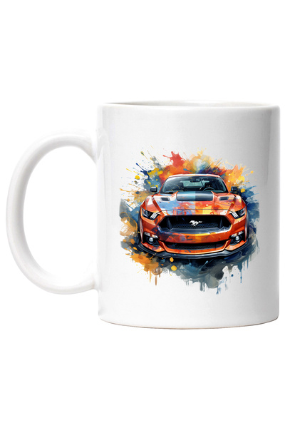 StoryGift Romania Cana Cu Ford Mustang, Masina, Brand, Splash Vopsea, Multico...