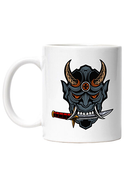 StoryGift Romania Cana Cu Masca, Oni, Demon, Pumnal, Multicolor 330 ml, Ceram...