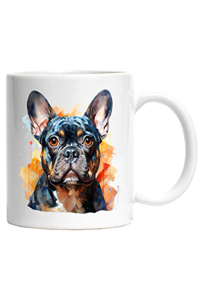 StoryGift Romania Cana Cu Caine, Bulldog Francez, Arta Abstracta, Mosaic, Mul...