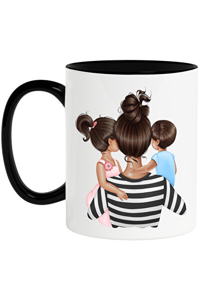 StoryGift Romania Cana cu mama care isi tine in brate cei 2 copii, fetita, ba...