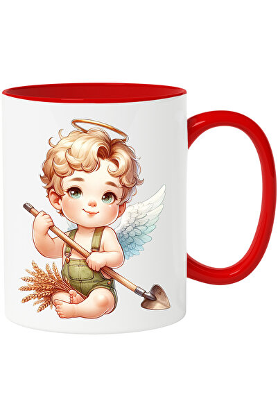 StoryGift Romania Cana cu un bebelus cu aripi care munceste | ilustratie | mu...