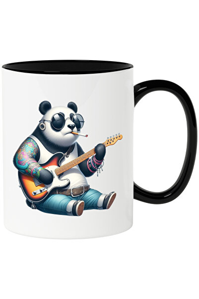 StoryGift Romania Cana cu un urs Panda tatuat care canta la chitara | rocker ...