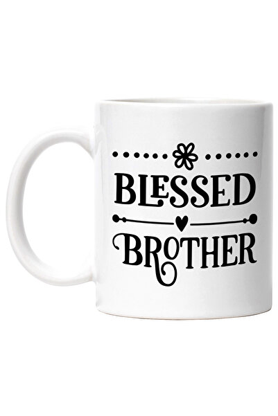 StoryGift Romania Cana cu inimioara si textul in engleza "Blessed brother" - ...