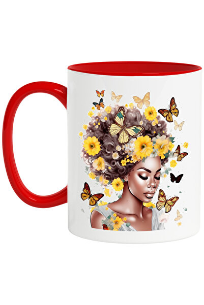 StoryGift Romania Cana cu o femeie de culoare | ilustratie | draguta | abstra...