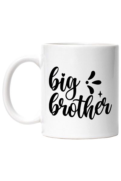 StoryGift Romania Cana pentru un frate mai mare bun si apreciat cu mesaj in limba engleza cu Maner, Cu Maner Alb