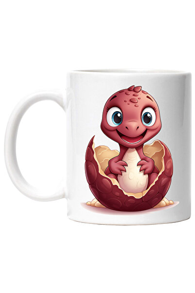 StoryGift Romania Cana cu un pui de dinozaur care a iesit din nou, ilustratie...