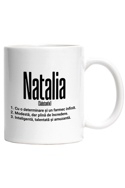 StoryGift Romania Cana Cu Numele Natalia, si Mesaj Motivational, Determinare,...