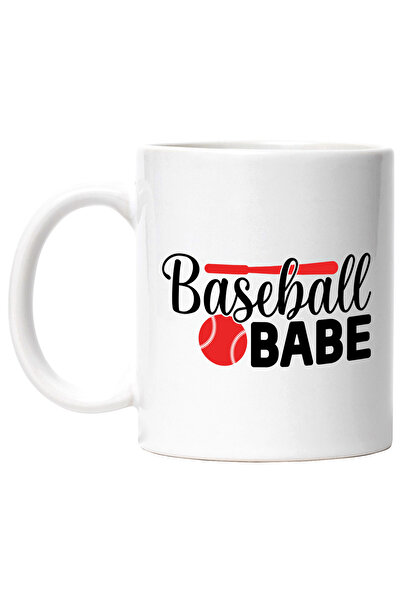 StoryGift Romania Cana cu minge si bata de baseball pentru o iubita care urmareste acest sport cu , Cu Maner Alb