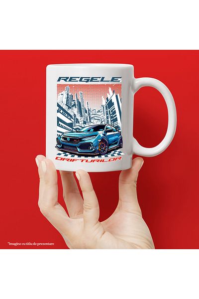 StoryGift Romania Cana Regele Drifturilor Masina In Oras Viteza Viata De Noapte, 330ml, Ceramic Cu, Cu ,stg