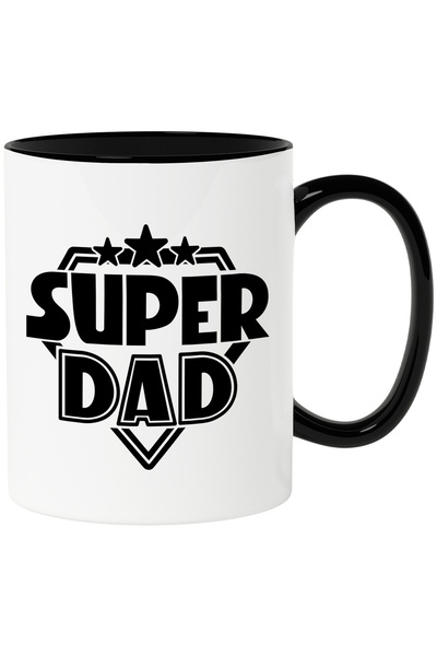 StoryGift Romania Cana cu Mesajul in Engleza Super Dad, Tata Supererou, Emble...