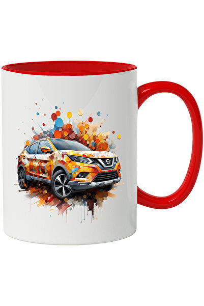 StoryGift Romania Cana Cu Masina, Brand, Nissan Qashqai, Buline, Geometric, M...