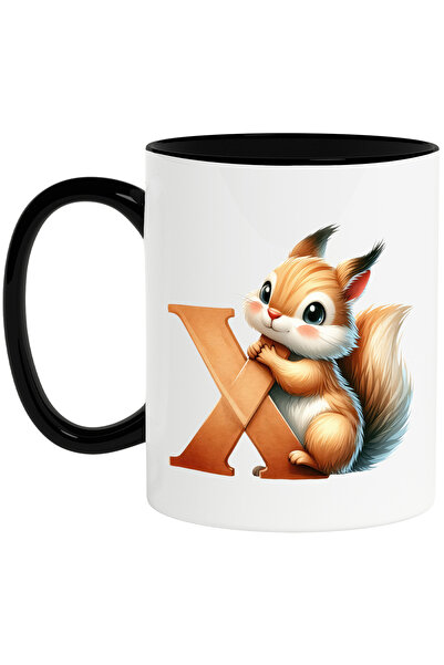 StoryGift Romania Cana cu o veverita cu litera "X", ilustratie, pentru copii,...