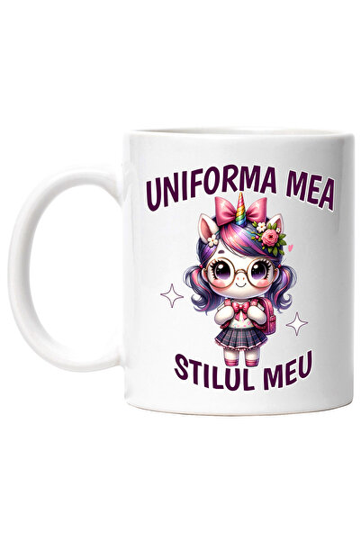 StoryGift Romania Cana Uniforma mea, stilul meu fata unicorn gata de scoala, ...